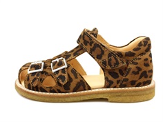 Angulus sandal leopard med spænder og velcro